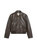Marc O'Polo Lederblouson regular in Dark Chocolate