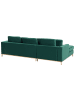 Beliani Ecksofa OSLO in Grün - (W) 270 x (H) 64 x (L) 151 cm