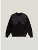 G-Star Raw Woven Mix Knit Pullover dk black
