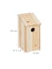 relaxdays Nistkasten in Natur - (B)12x (H)26 x (T)14,5 cm