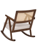 Beliani Schaukelstuhl RYA in Beige/Braun - (W) 65 x (H) 79 x (L) 78 cm