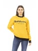 Baldinini Trend Zweifarbig Gelb Baumwolle Damen Hoodie