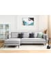 Beliani Ecksofa ALTAN in Grau/Schwarz - (W) 268 x (H) 88 x (L) 157 cm