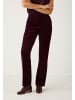 More & More Stretch-Samthose, Bügelfalte in ruby orchid