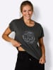 WITT WEIDEN Freizeitshirt in graphit-meliert