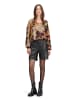 CARTOON Oversize-Bluse mit Rippbündchen in Brown/Green