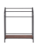 Beliani Handtuchständer MURIVA in Schwarz/Braun - (W) 72 x (H) 85 x (L) 27 cm