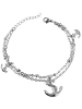 Adeliás Damen Armband aus Edelstahl 17 cm in silber