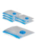relaxdays 12 x Vakuumbeutel in Transparent/ Blau - 100x80