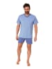 NORMANN Kurzarm Schlafanzug Shorty Pyjama print - 86278 in hellblau
