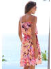 LASCANA Bandeaukleid in pink bedruckt