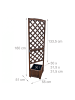 relaxdays Pflanzkasten-Rankgitter in Braun - (B)55 x (H)180 x (T)51 cm