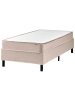 Beliani Doppelbett COUNTESS  in Beige/Braun - (W) 91 x (H) 53 x (L) 201 cm