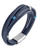 Adeliás Unisex Armband – Lederarmband aus Leder 23 cm in blau