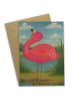 Mr. & Mrs. Panda Babykarte Flamingo Stolz Design ohne Spruch in Weiß