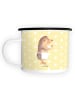 Mr. & Mrs. Panda XL Emaille Tasse Igel Wein ohne Spruch in Gelb Pastell