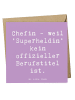 Mr. & Mrs. Panda Deluxe Karte Spruch Chefin Superheldin mit Spruch in Lavendeltraum