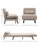 HOMCOM Schlafsessel in Beige 75L x 70B x 75H cm