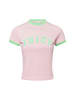 Juicy Couture T-Shirt Collegiate in rosa grün - 0001