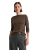Marc O'Polo Streifen-Longsleeve regular in Dark Brown