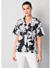 Alba Moda Florale Shirtbluse mit Halbarm in schwarz