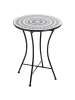 Beliani Outdoor Bistrotisch COMISO in Schwarz/Weiß - (W) 60 x (H) 75 x (L) 60 cm
