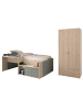 58 aufm Kessel Kinderzimmer Set Parisot Jade 2-tlg. Holzdekor Grün/Eiche