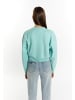 myMo Damen Sweatshirt Cropped in Aqua