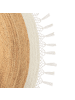 Beliani Geflochtener Teppich MARTS in Beige/Weiß - (W) 200 x (L) 200 cm