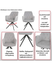 MCW 2er-Set Esszimmerstuhl L80 drehbar mit Armlehne, Braun