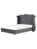 Beliani Doppelbett AYETTE in Grau - (W) 205 x (H) 154 x (L) 215 cm