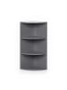 relaxdays Eckregal in Grau - (B)35 x (H)62 x (T) 25 cm