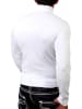 RESLAD Sweatshirt sportlicher Rolli in weiß