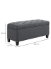 HOMCOM Sitzbank in Dunkelgrau 100L x 40B x 44H cm