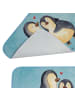 Mr. & Mrs. Panda Badteppich Pinguin umarmen ohne Spruch in Eisblau