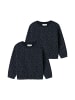 name it 2er-SET Weicher Sweater Rundhals Pullover mit Design Print in Dunkelblau