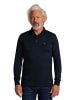 Carlo Colucci Langarm-Poloshirt Corneanu in Navy