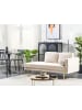 Beliani 3-tlg Chaiselongue MIRAMAS in Beige/Gold rechtsseitig