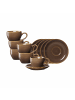 Ritzenhoff & Breker 6er Set Espressotassen mit Untertassen Sahara in 100 ml in Dunkelbraun