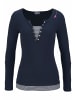 Kangaroos 2-in-1-Shirt in marine-weiß