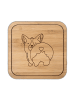 Mr. & Mrs. Panda Untersetzer quadratisch Corgi Po ohne Spruch in Transparent