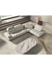 Angel Cerdá Ecksofa 6244 Chaise Longue Lichtgrau/Stahl – 310x235x102 cm