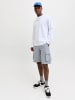 Jack & Jones Cargoshorts Elastischer Bund Kordelzug Einfarbig in Grau