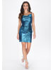 faina Women Dress in navy metallic