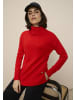 Tamaris Rollkragenpullover in knallrot-melange