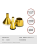 Kayoom Vasen 3er Set Culture 120 in gold - weiß - grün - grau