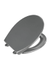 Wenko Premium WC-Sitz Samos Slate, Toiletten-Sitz mit Absenkautomatik in Grau, 41,5 cm
