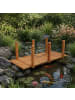 relaxdays Gartenbrücke in Orange - (B)150 x (H)55 x (T)67 cm