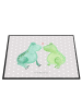 Mr. & Mrs. Panda Schreibtischunterlage Frosch Liebe ohne Spruch in Grau Pastell