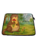 Mr. & Mrs. Panda Notebooktasche Otter Blumenstrauß Design mit Sp... in Weiß